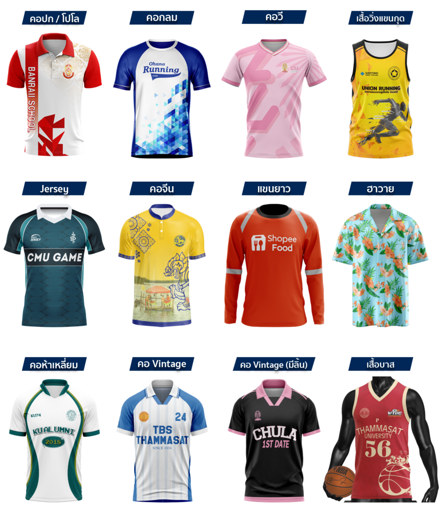 แบบเสื้อ 1 - Sabuygarment ทรงเสื้อพิมพ์ลาย